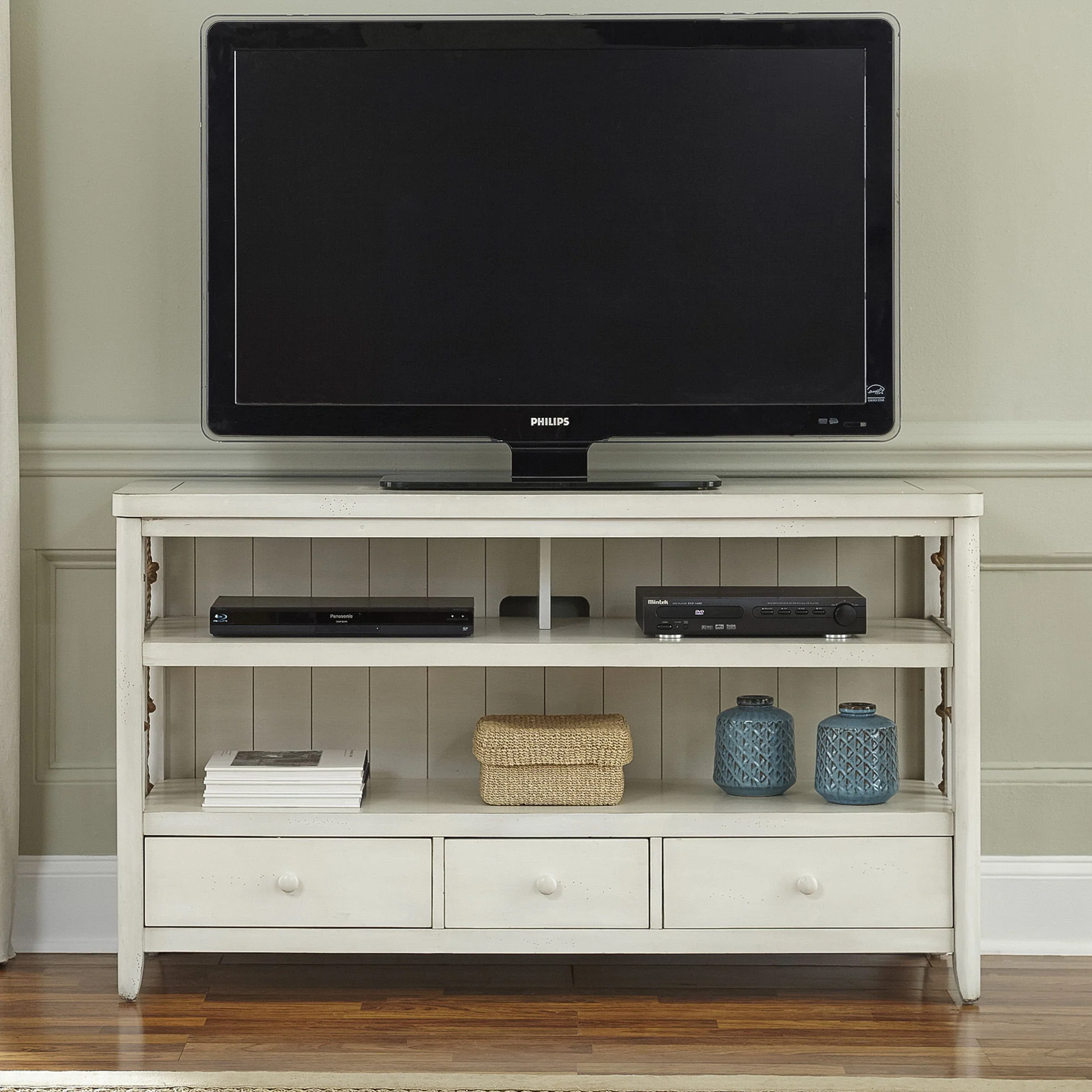 Dockside - TV Console - White - Image 1