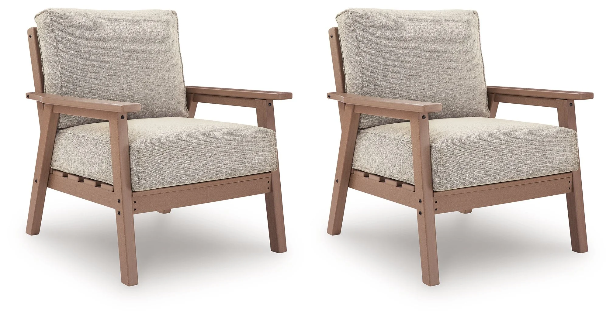 Grover Beach - Lounge Chair With Cushion (Set of 2) - Driftwood - Image 1