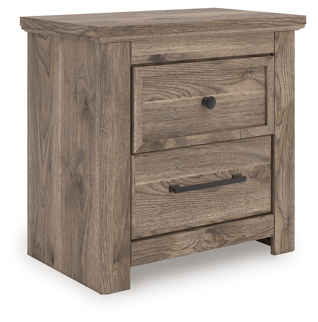 Rusticott - Two Drawer Night Stand - Brown - Image 3