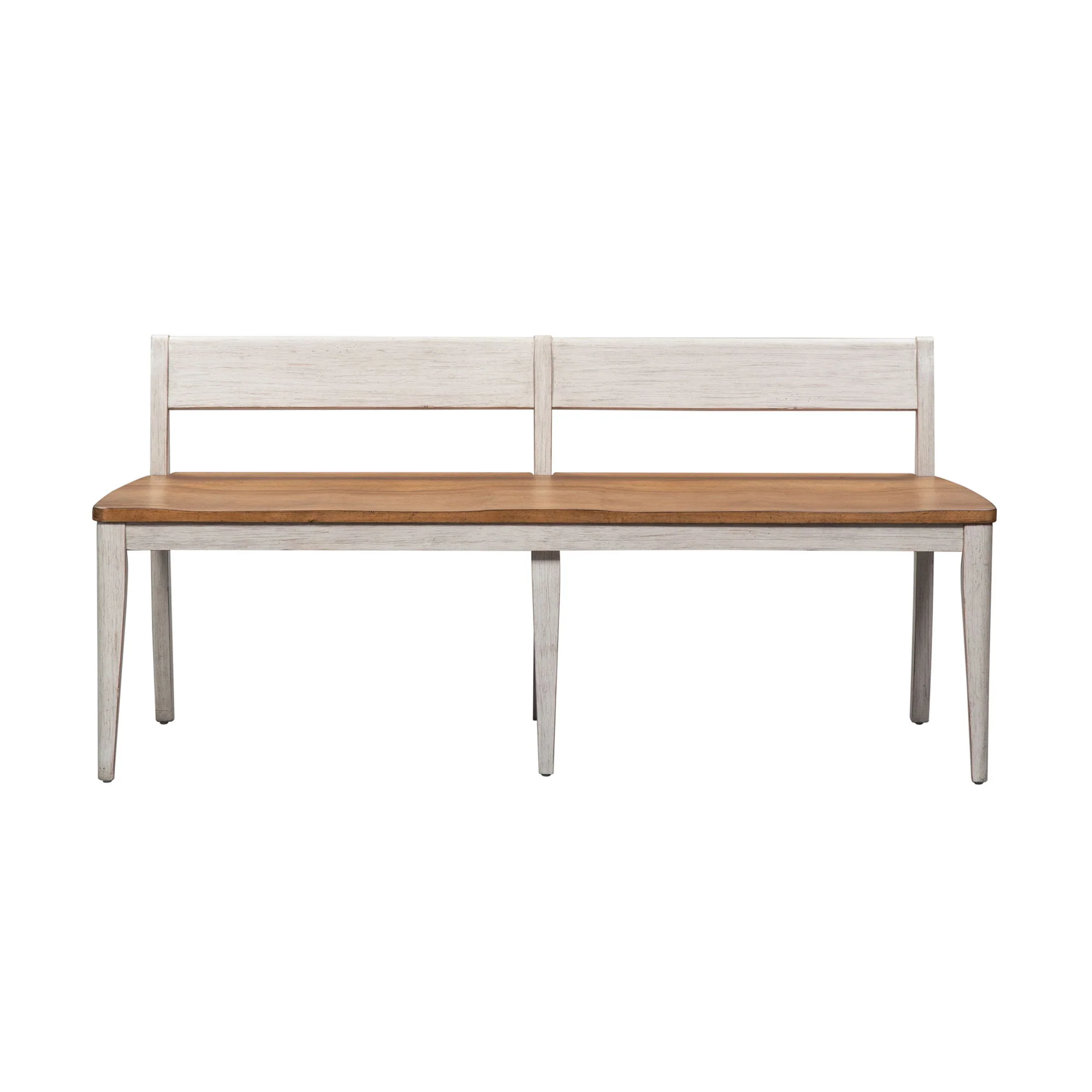 Farmhouse Reimagined - Bench - Antique White / Chestnut Tops - Image 3