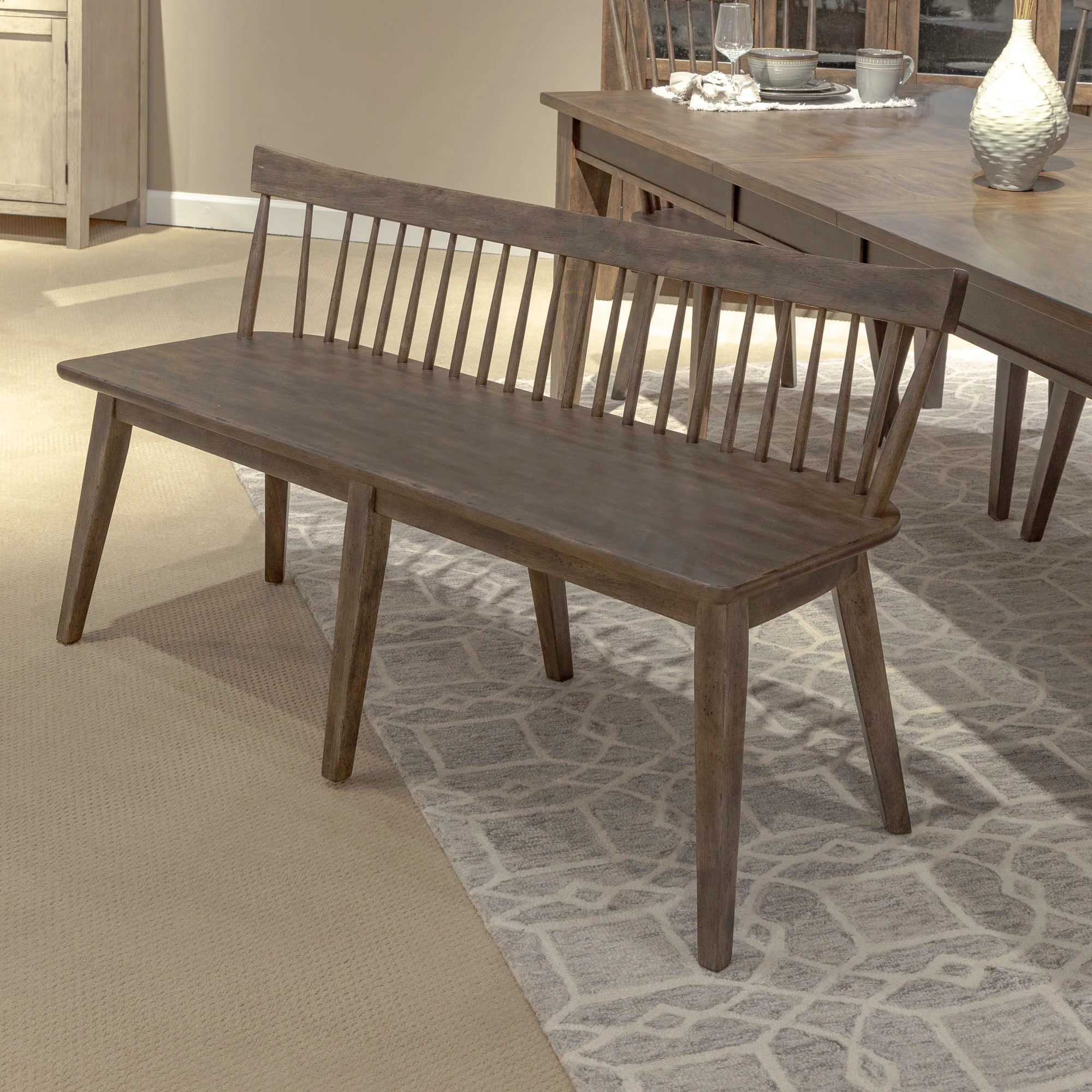 Midland Falls – Spindle Back Bench – Rustic Brown