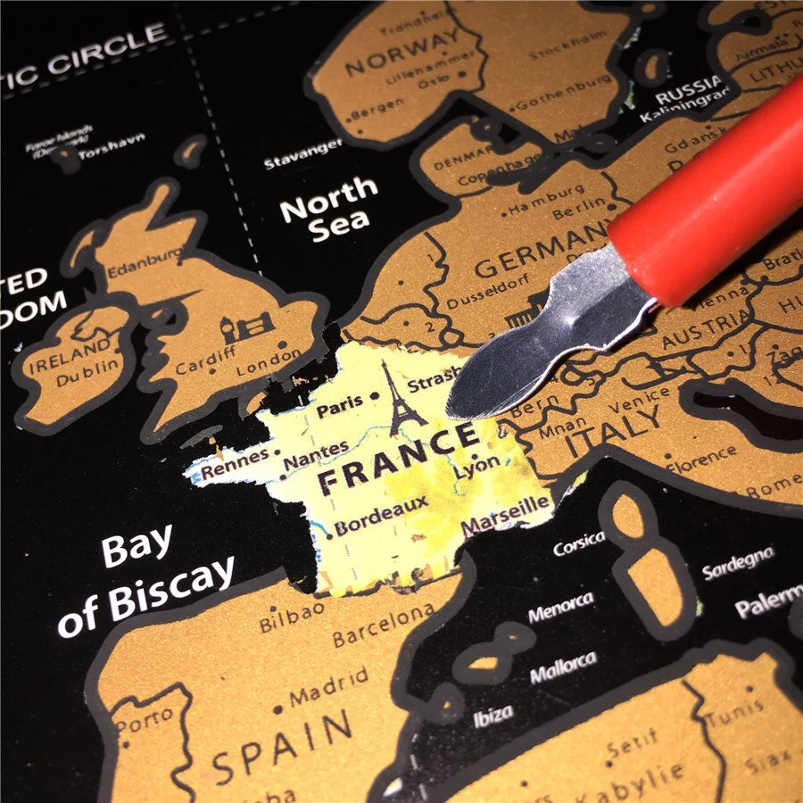 Deluxe Personalized Scratch World Map - Image 2