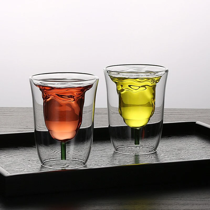 Flower Pattern Double-Layer Glass - Image 3