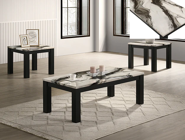 Ivy 3-PK Cktl Set Faux Marble
