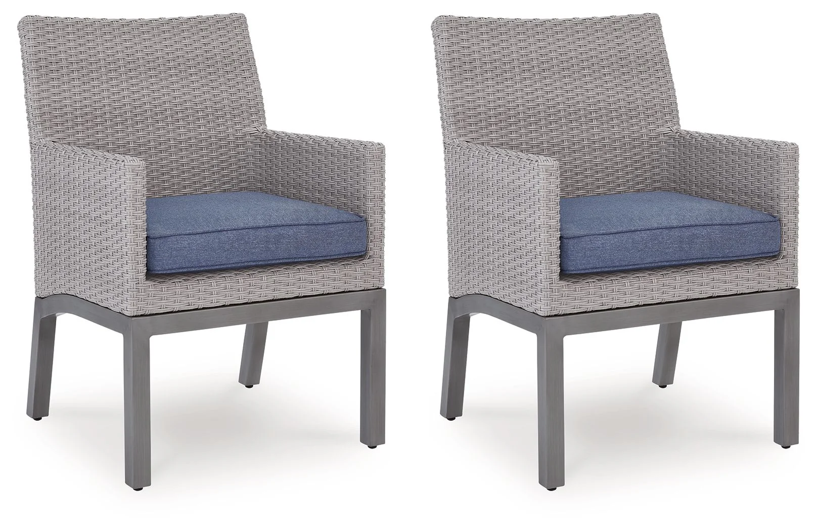 Half Moon Beach - Arm Chair With Cushion (Set of 2) - Blue / Gray - Image 1