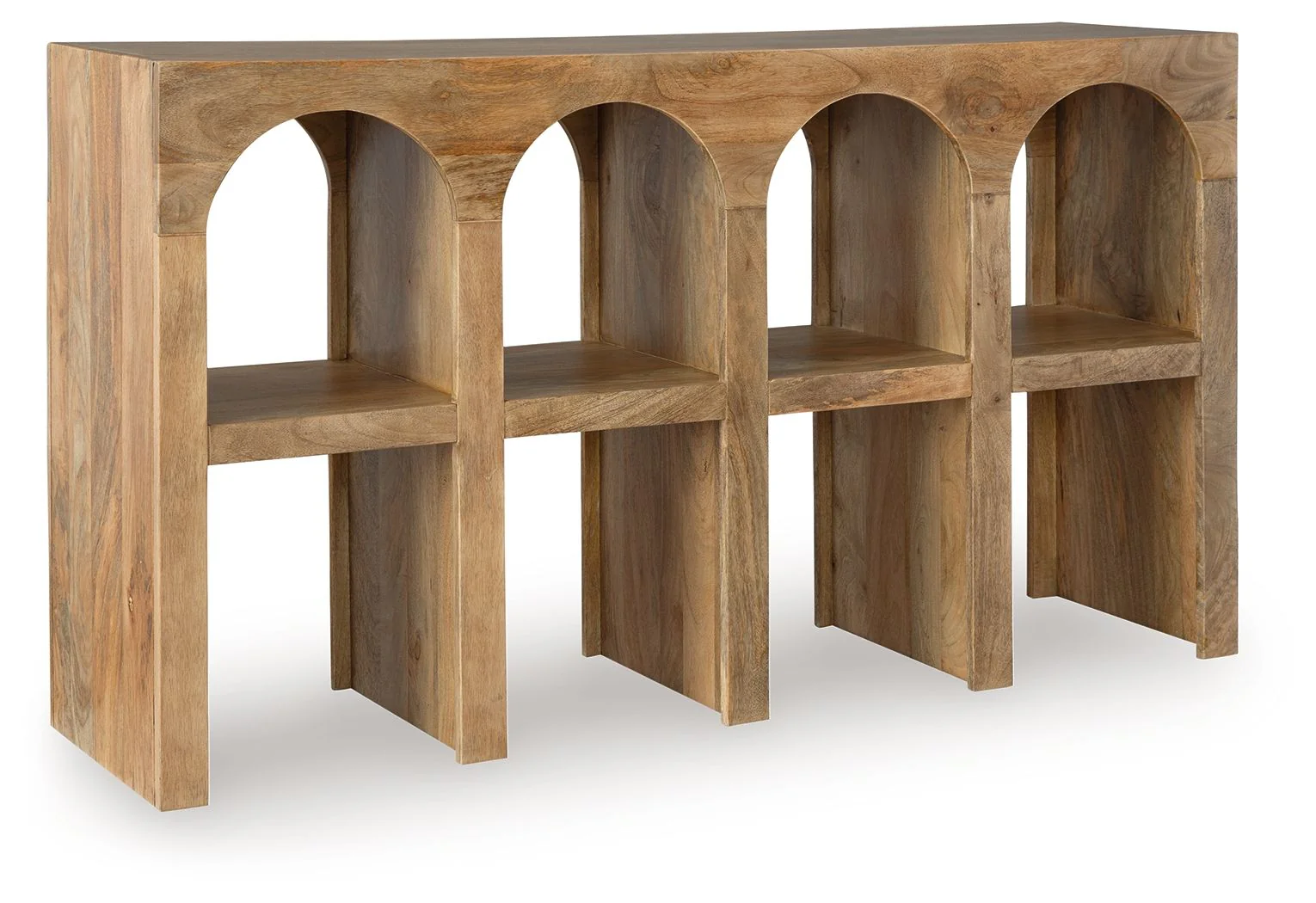 Luzmanacy – Console Sofa Table – Natural Brown
