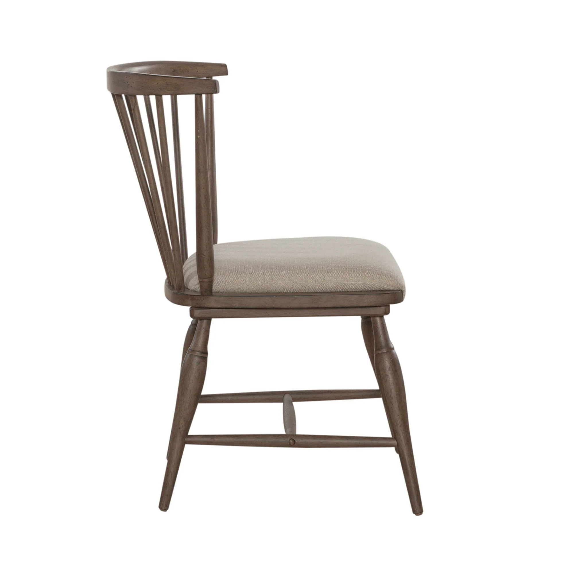 Americana Farmhouse - Upholstered Seat Windsor Chair - Dusty Taupe - Image 2