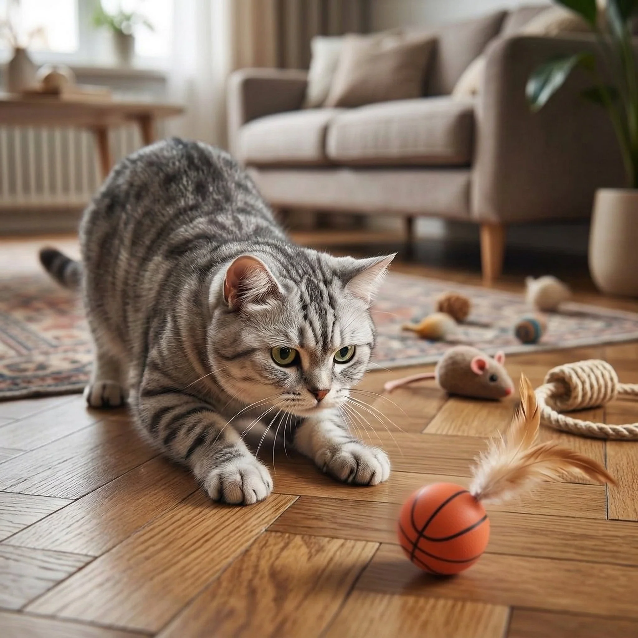 Feather Ball Cat Teaser Interactive Toy - Image 2