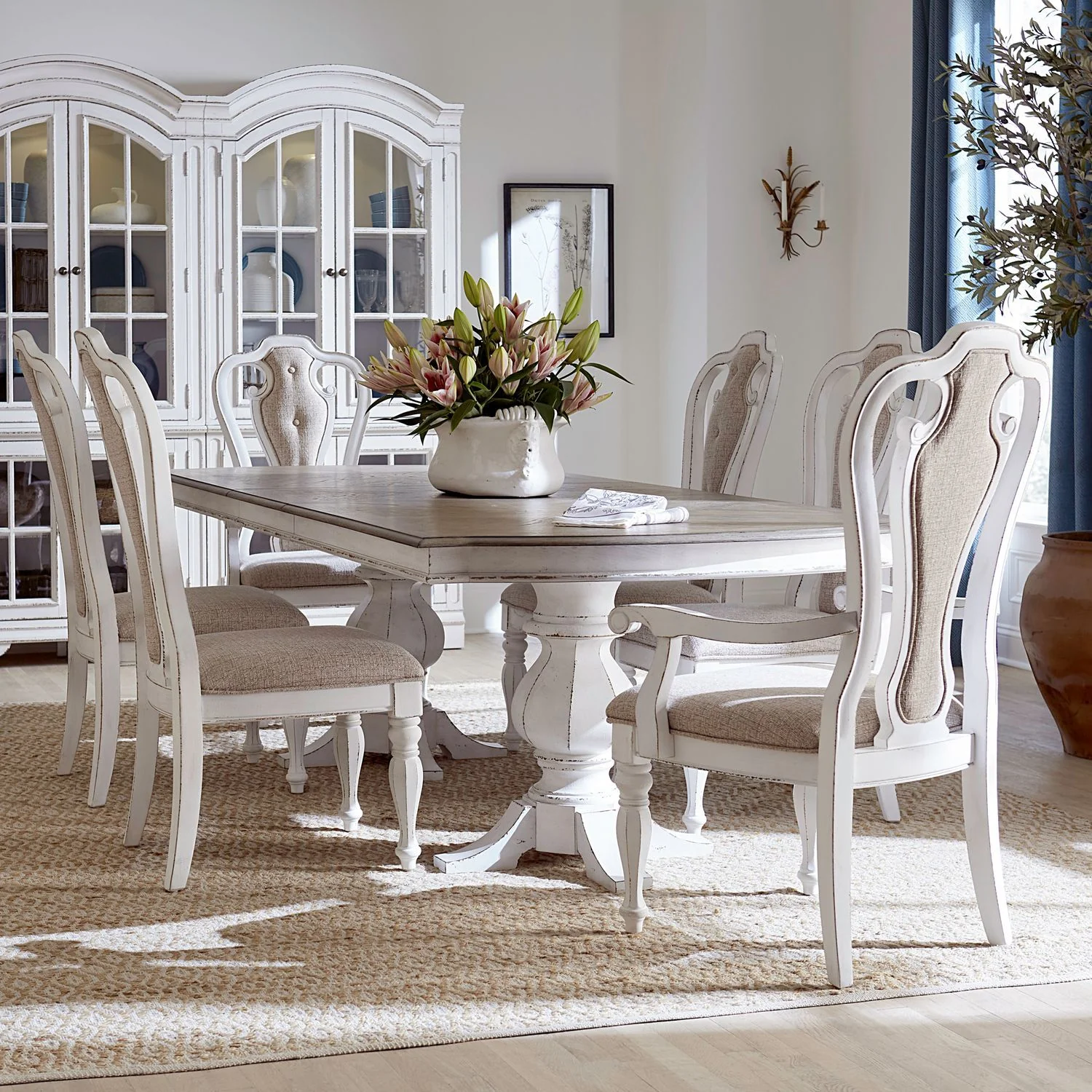 Magnolia Manor - Double Pedestal Table Set - Image 2