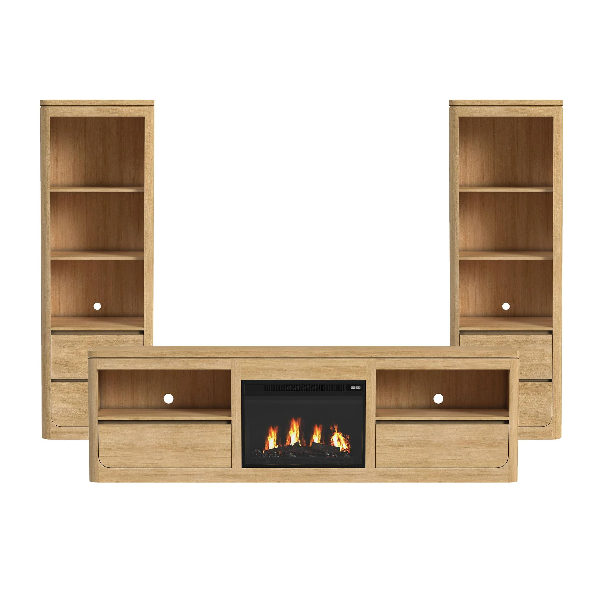 Rosalie – 4 Piece Entertainment Unit With 82″ TV Console