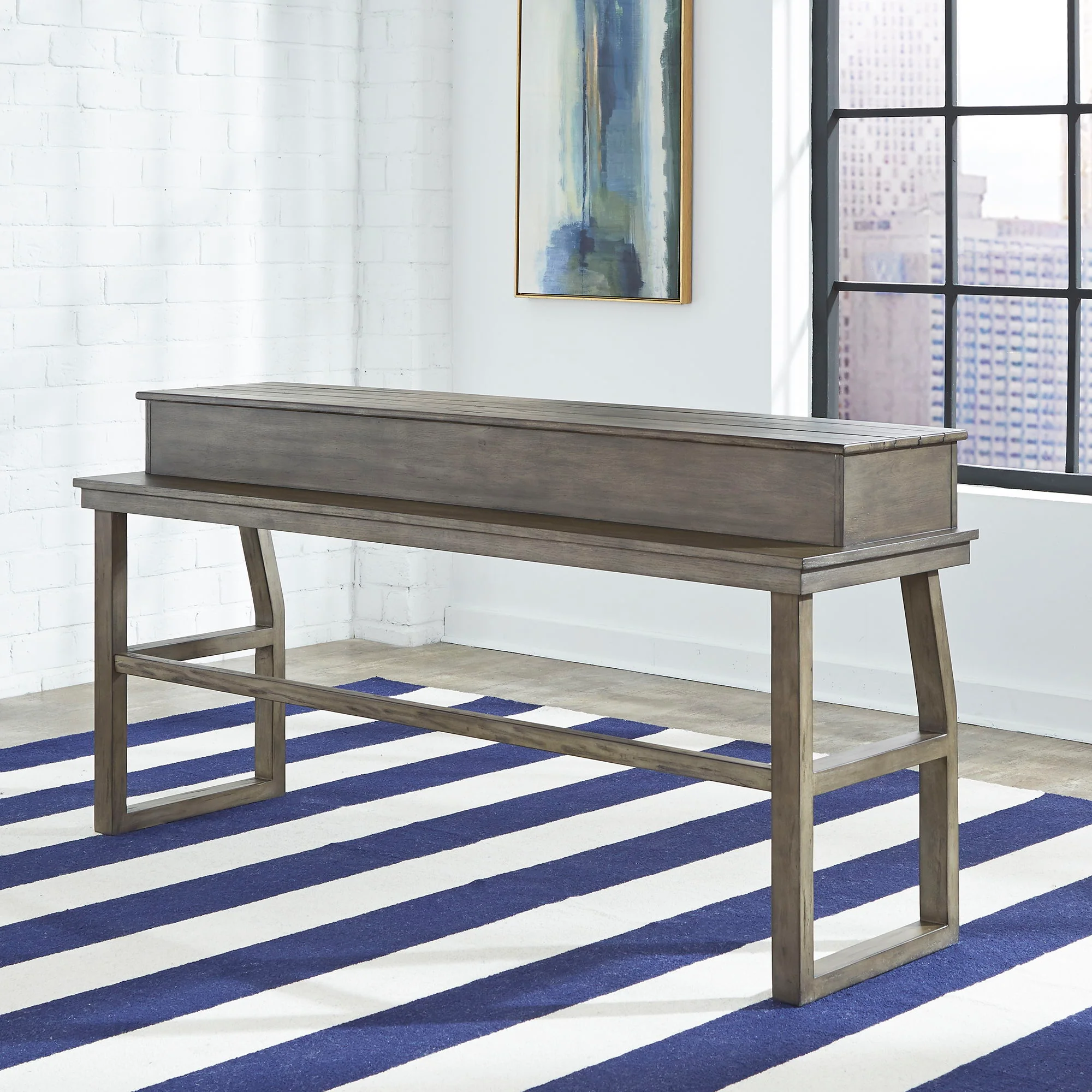 Hayden Way - Console Bar Table - Gray Wash - Image 1