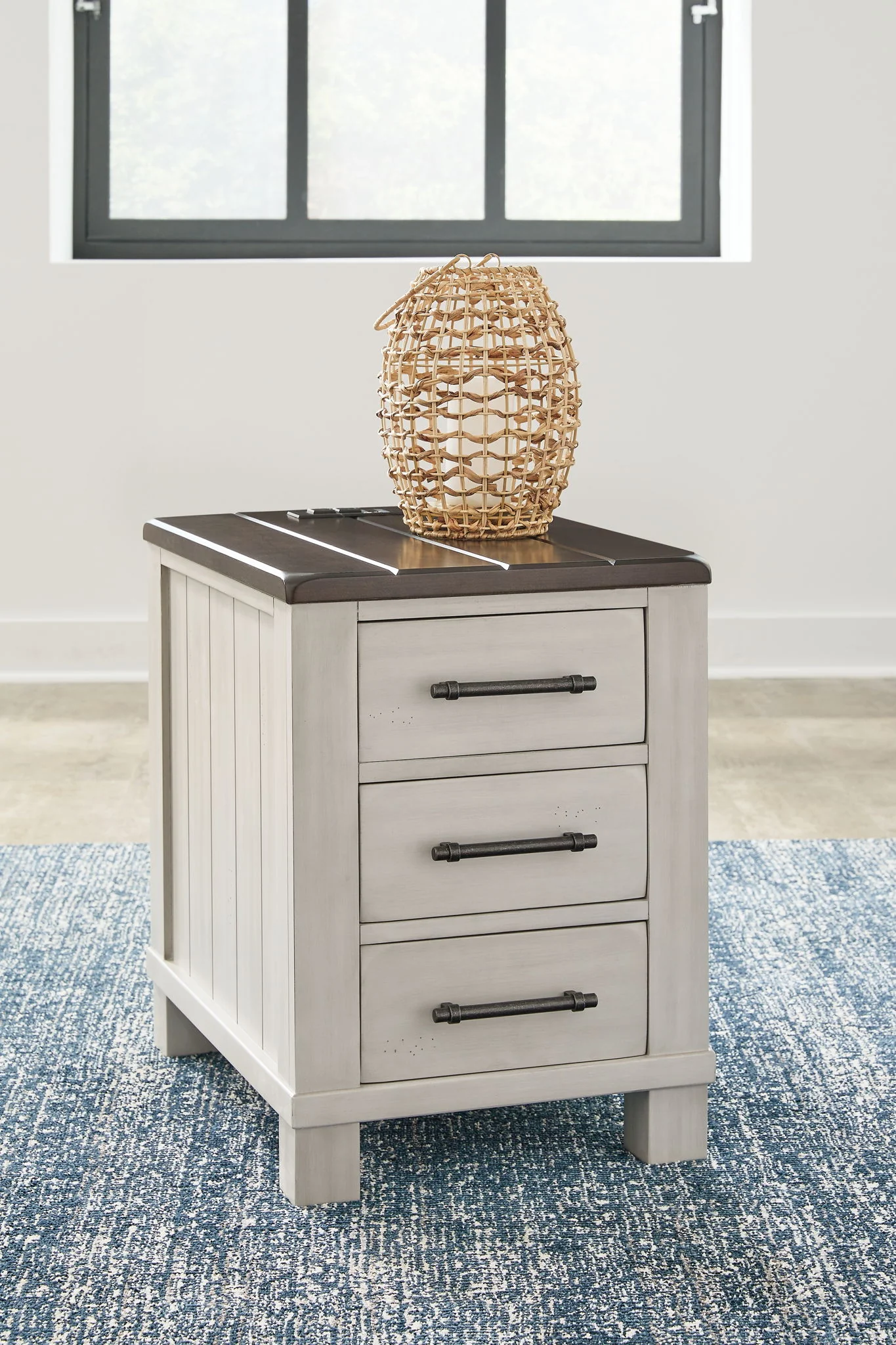 Darborn - Chair Side End Table - Gray / Brown - Image 3