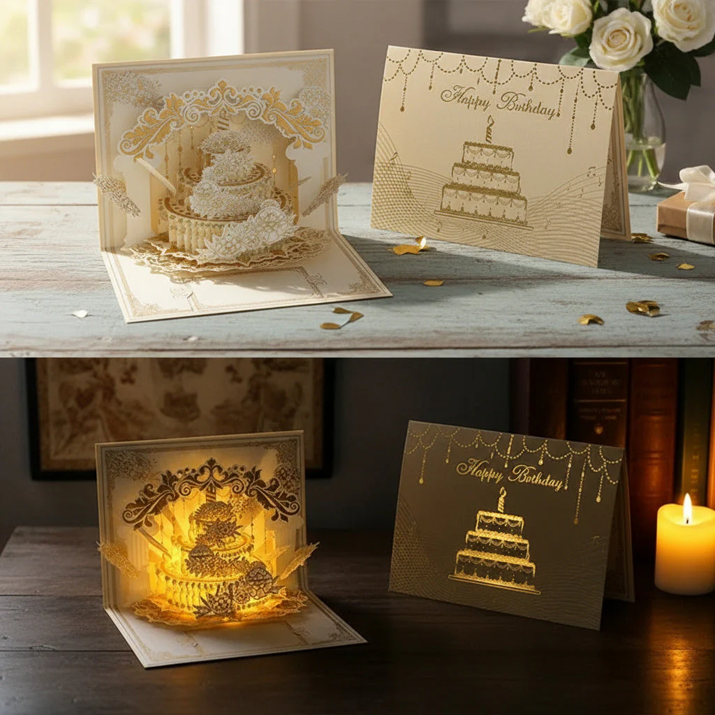 Illuminated Pop Up Birthday Gift Card - Image 3