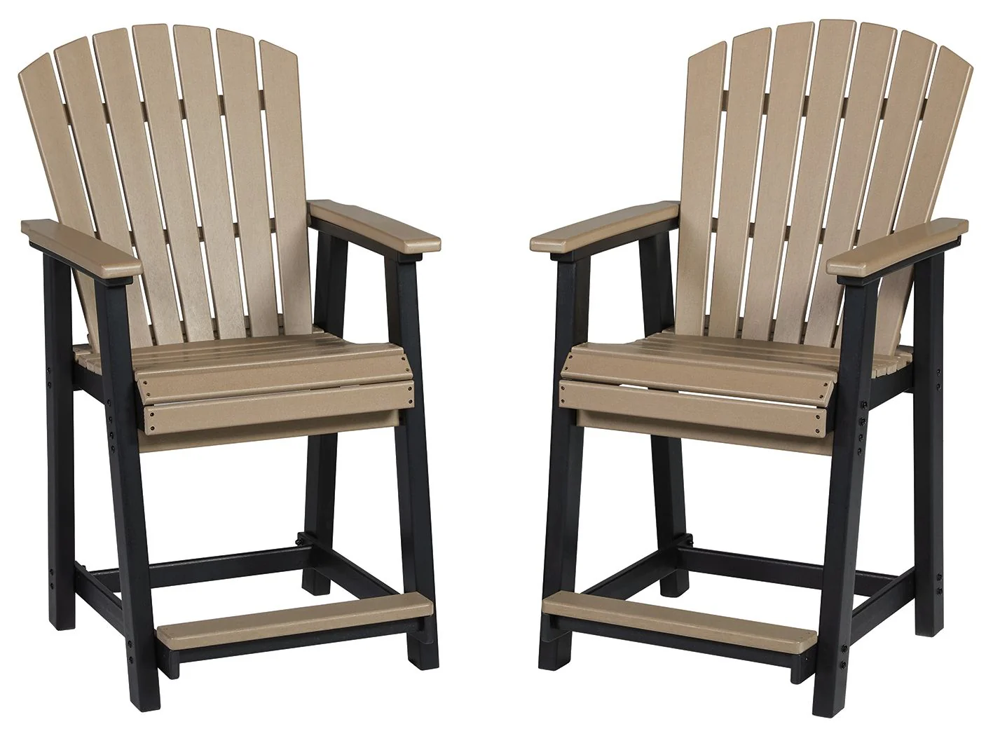 Fairen Trail – Barstool (Set of 2) – Black / Driftwood