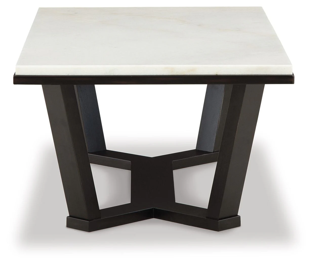 Fostead - Rectangular Cocktail Table - White / Espresso - Image 2