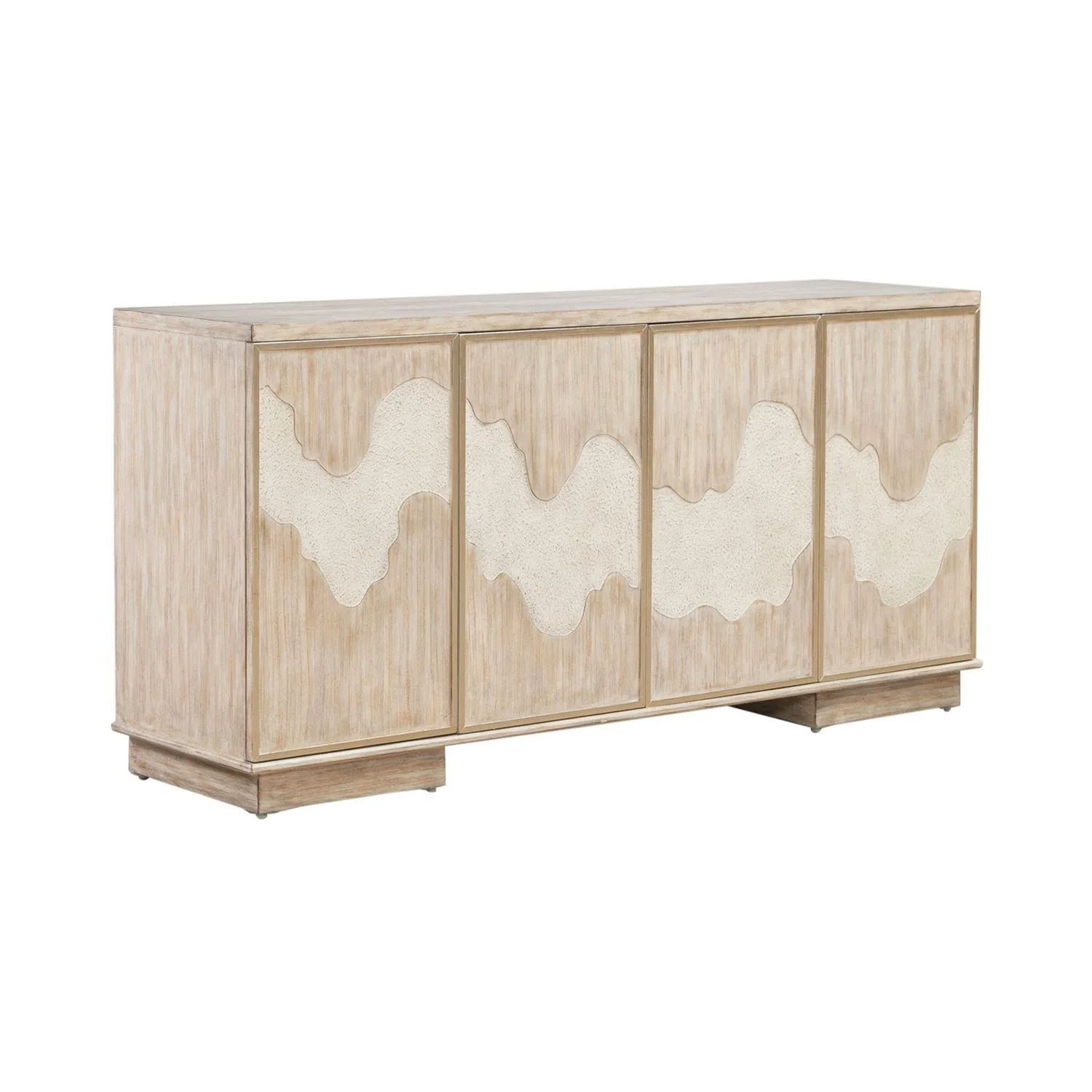 Terrace - 4 Door Accent Cabinet - Gravel - Image 3