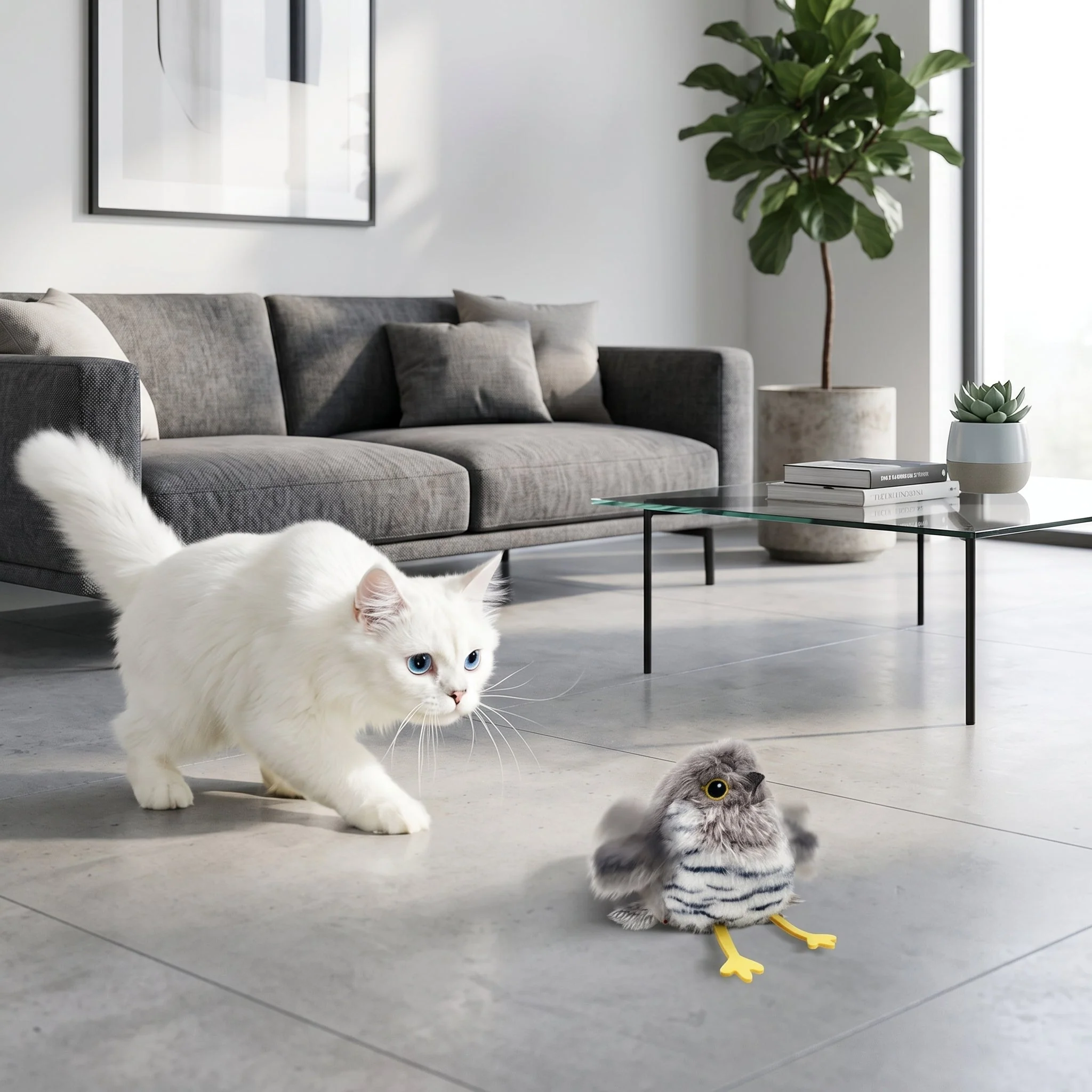 Chirping Bird Motion Cat Teaser Toy - Image 2