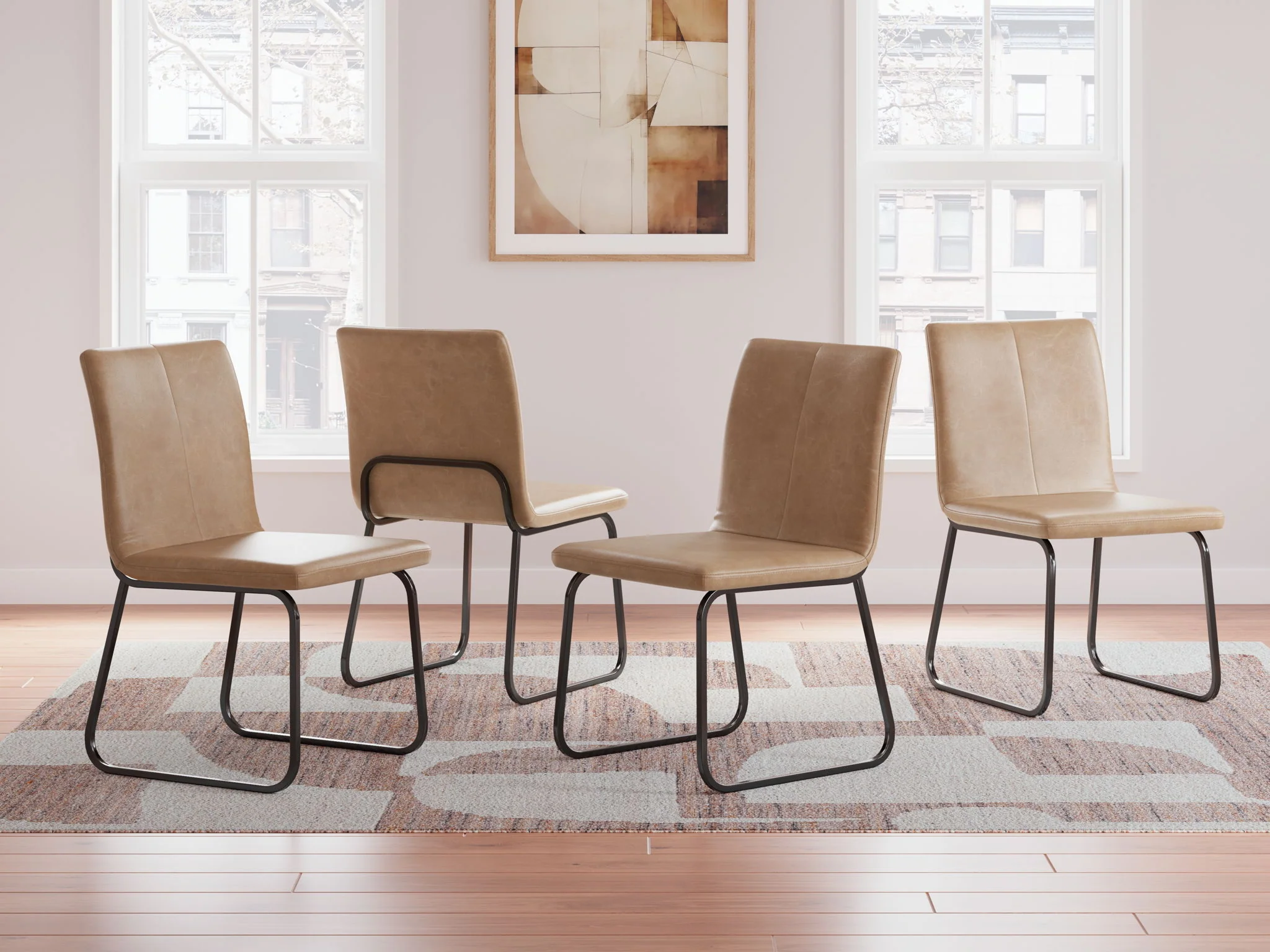 Pharwynn - Dining Upholstered Side Chair (Set of 4) - Toast - Image 2