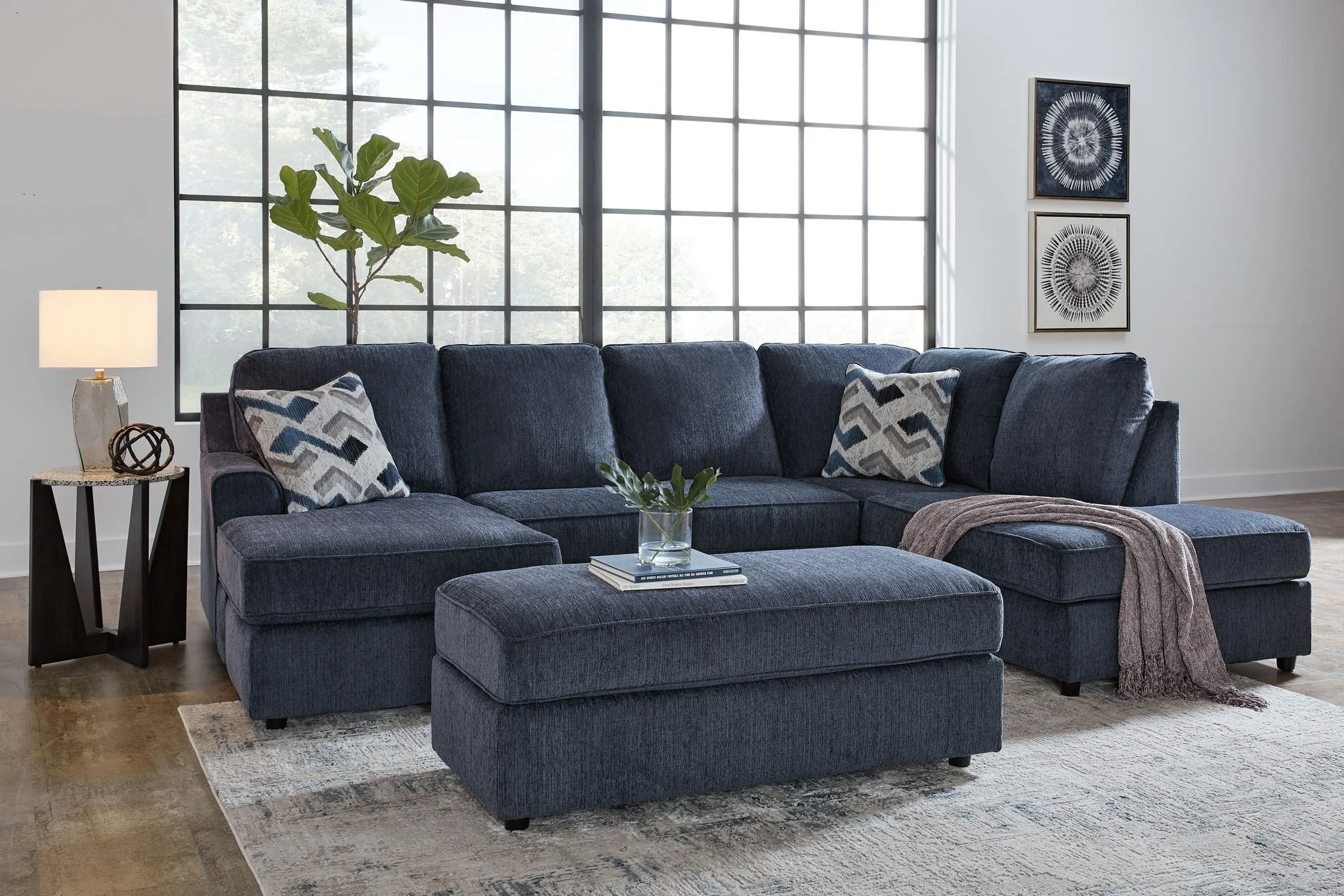 Albar Place – Sectional With Ottoman