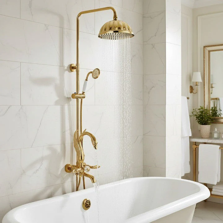 Gold Swan Design Rainfall Shower System - Image 3