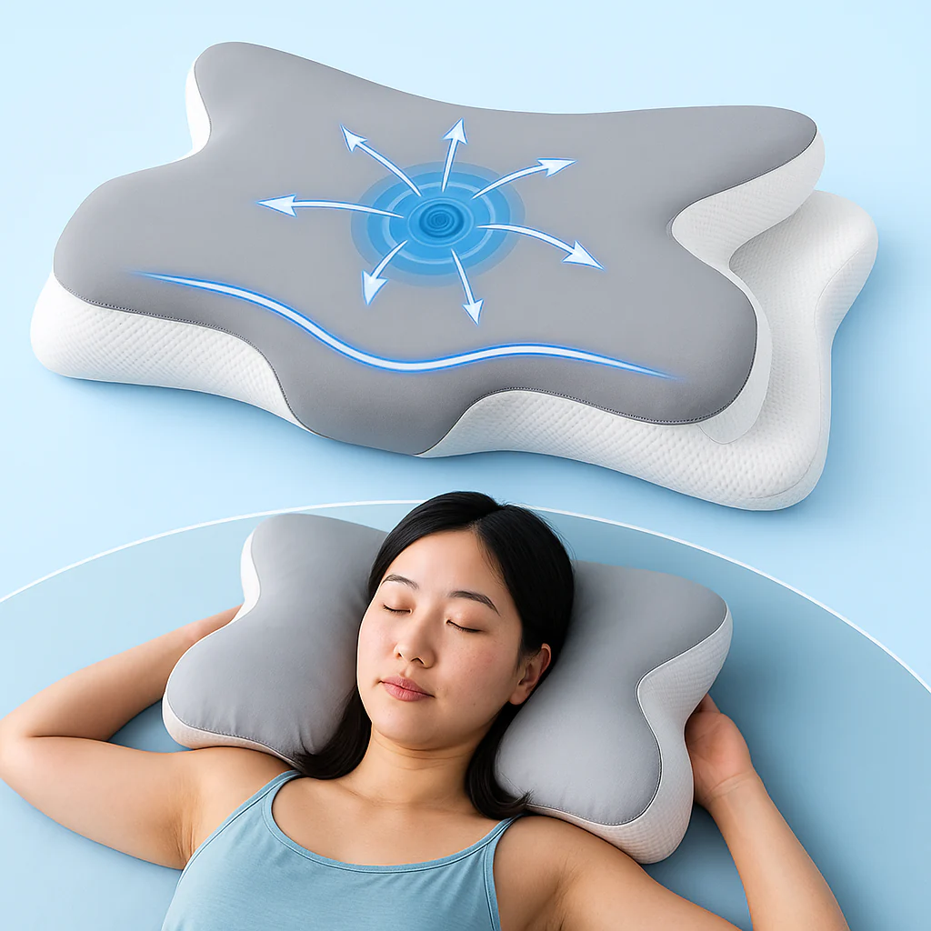 Butterfly Shaped Memory Foam Ergonomic Pillow - Image 3