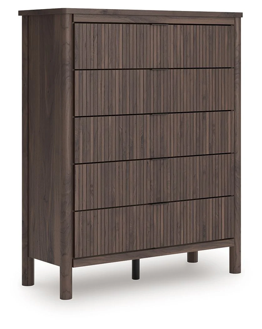 Pamytta - Five Drawer Wide Chest - Brown - Image 1