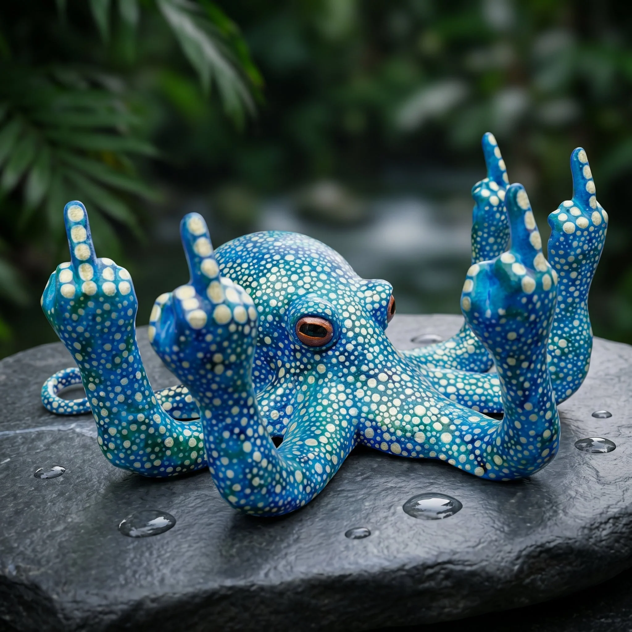 Angry Luminous Octopus Resin Decor - Image 2