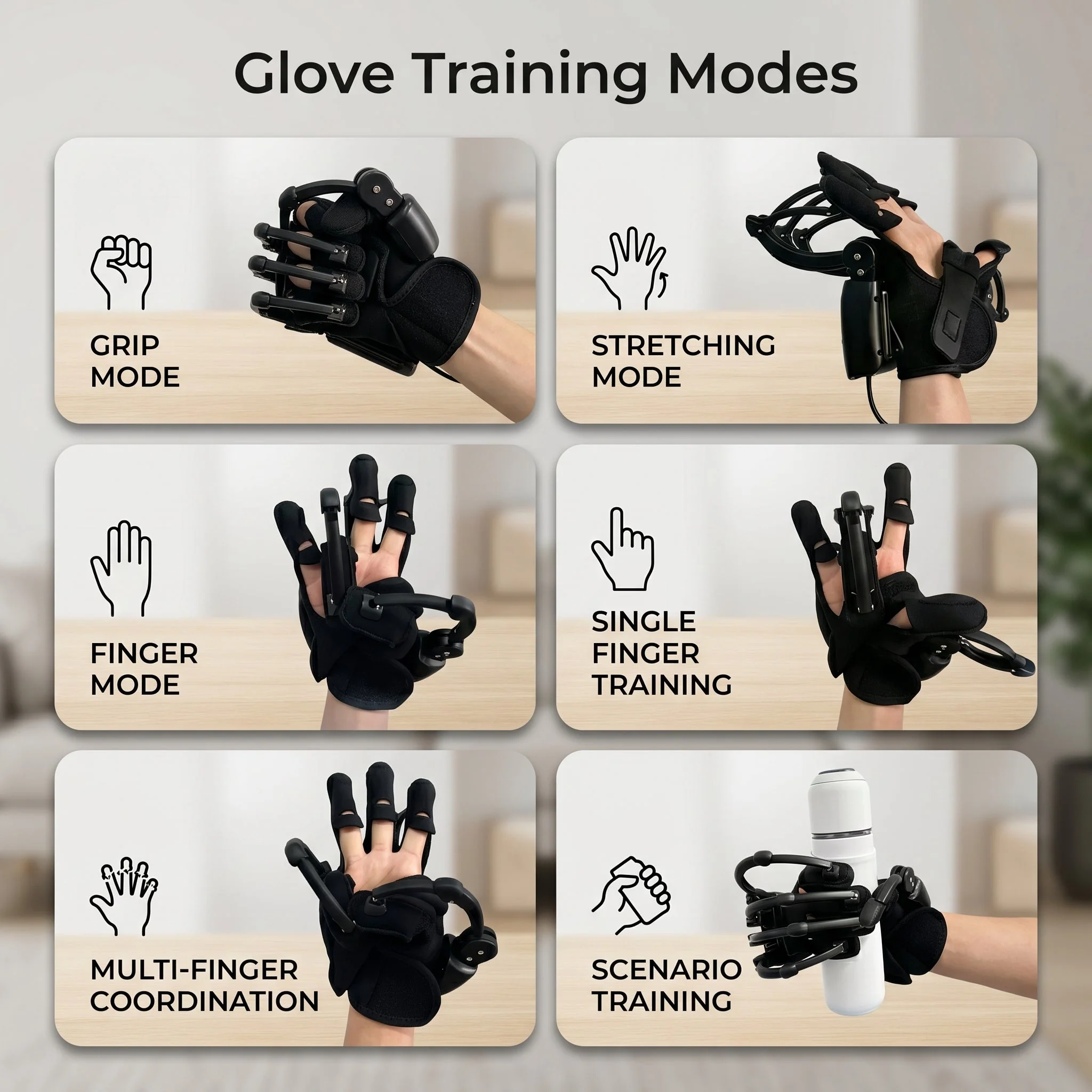 Easy Grip Hand Finger Mobility Recovery Trainer Glove - Image 3