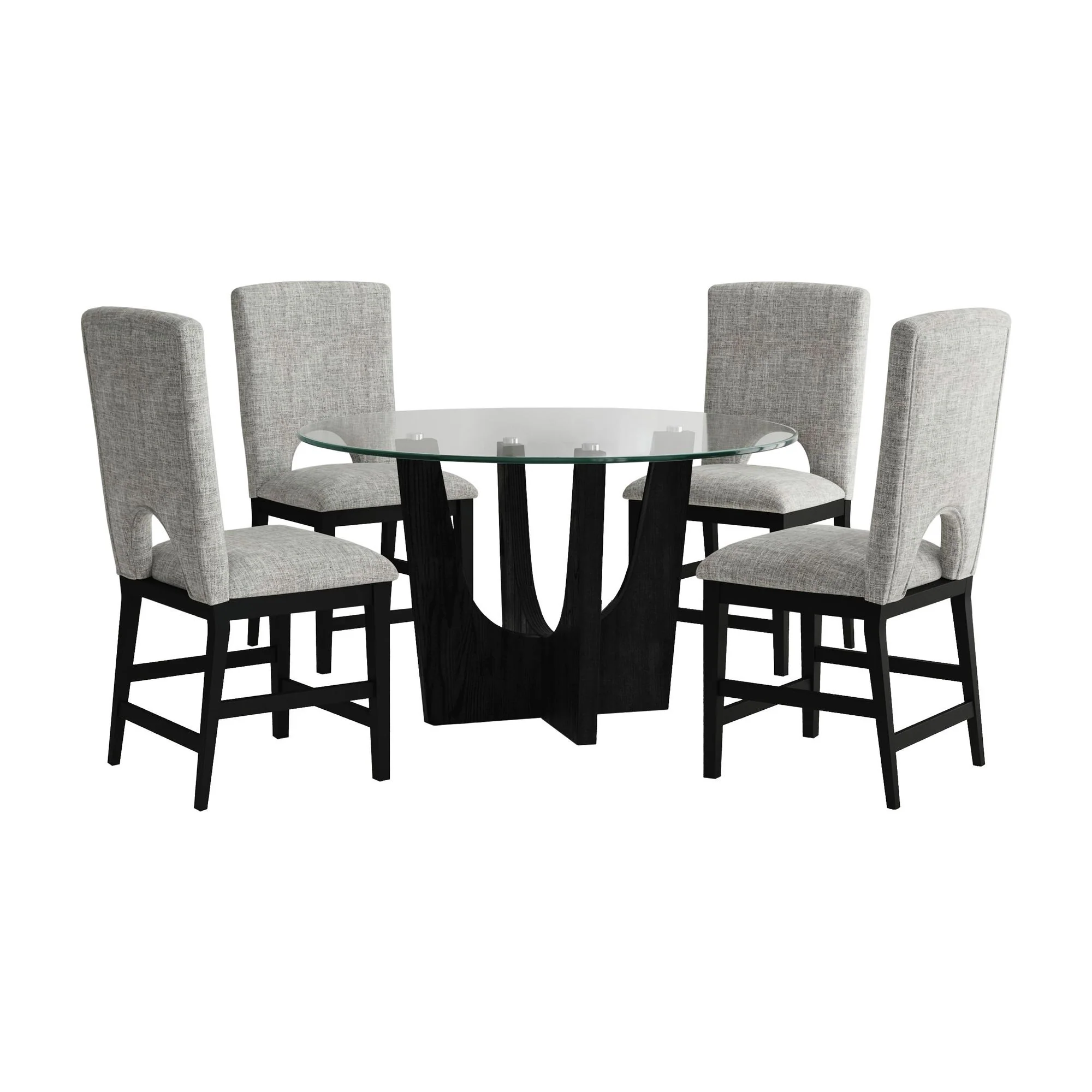 Oregon - 5 Piece Counter Height Dining Set (Round Counter Table And Four Chairs) - Image 2