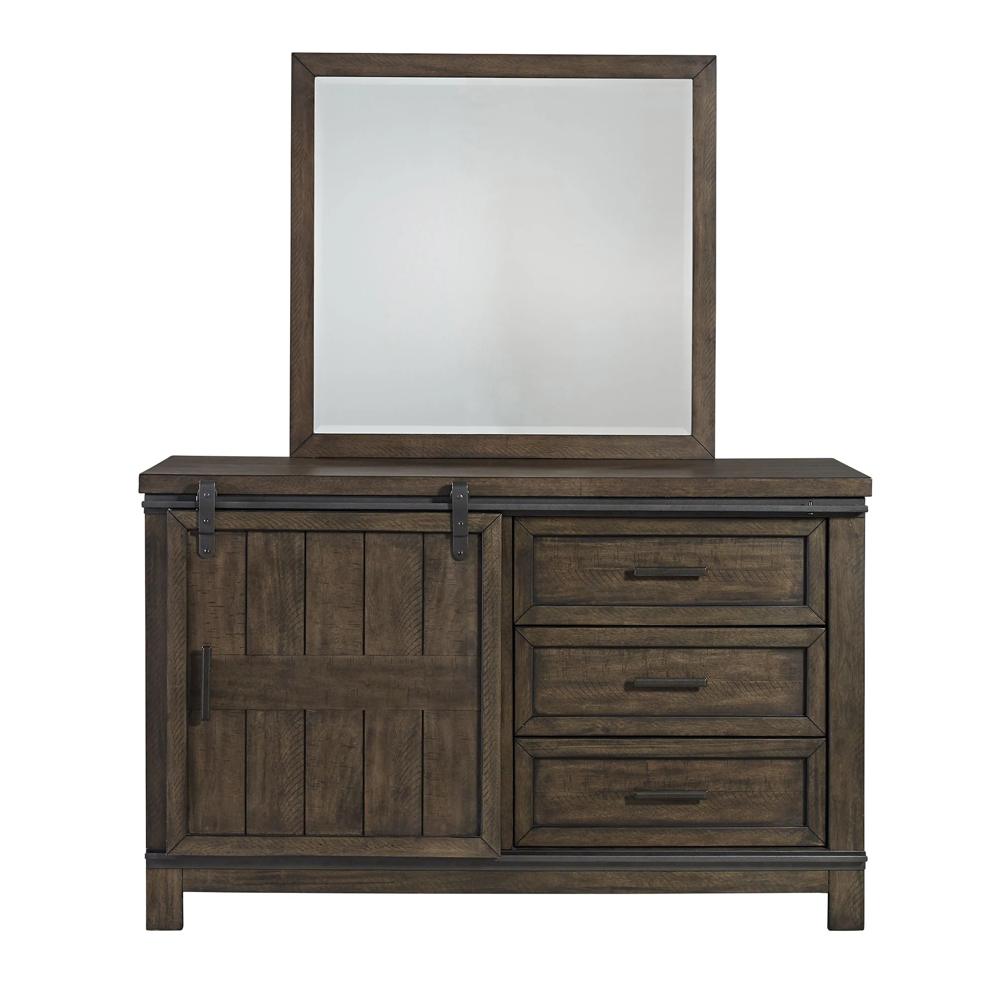 Thornwood Hills - 3 Drawers Dresser & Mirror - Rock Beaten Brown - Image 1