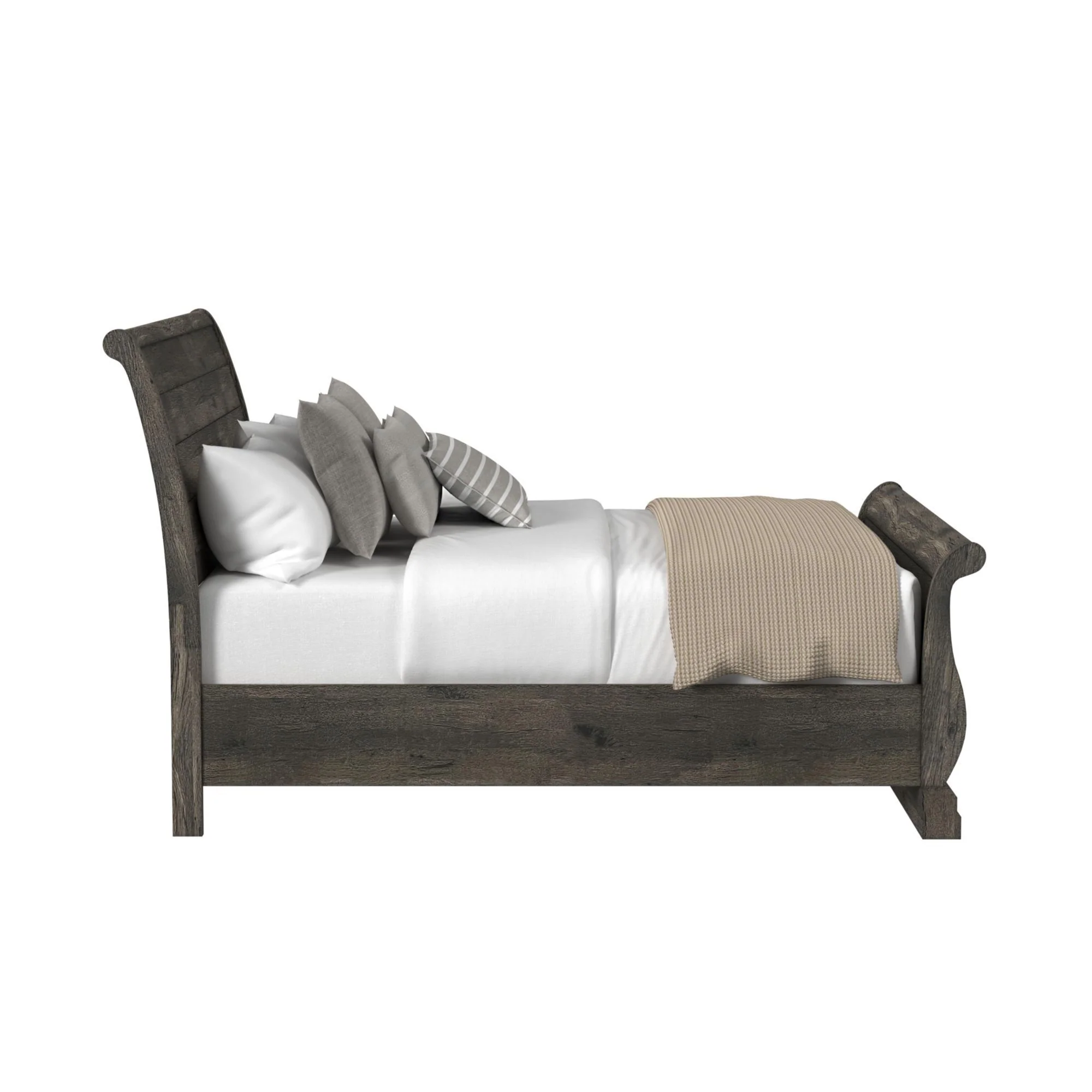 Park Ridge - Queen Sleigh Storage Footboard With Slats - Charcoal - Image 2
