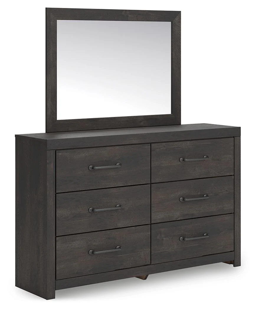 Hollivern – Dresser And Mirror – Dark Gray