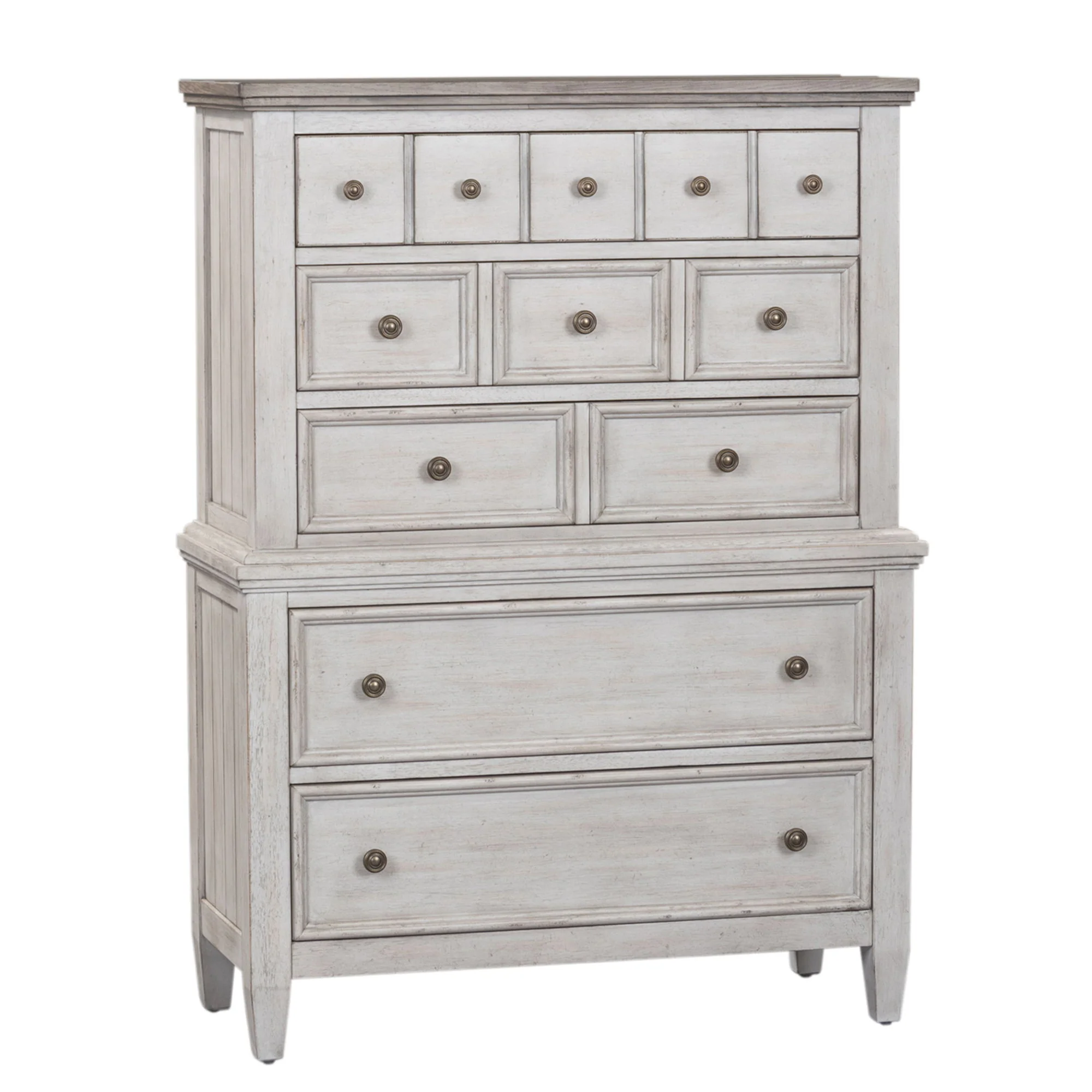 Heartland - 5 Drawer Chest - Antique White / Tobacco Tops - Image 3