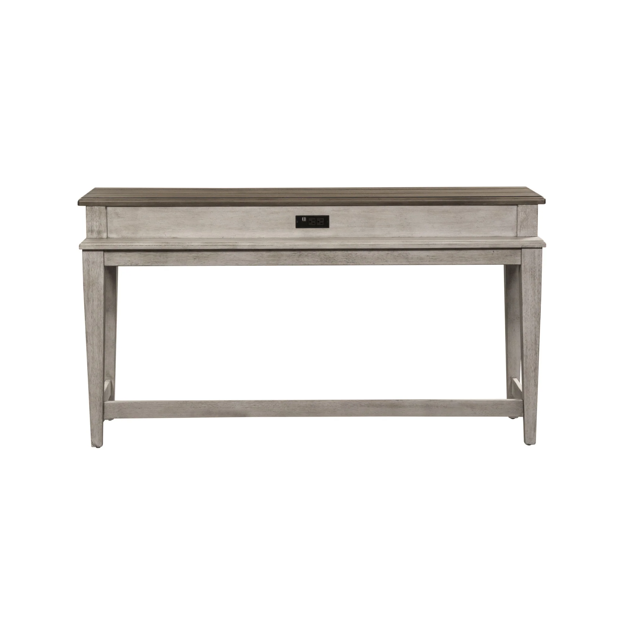 Heartland - Console Bar Table - Antique White / Tobacco Tops - Image 3