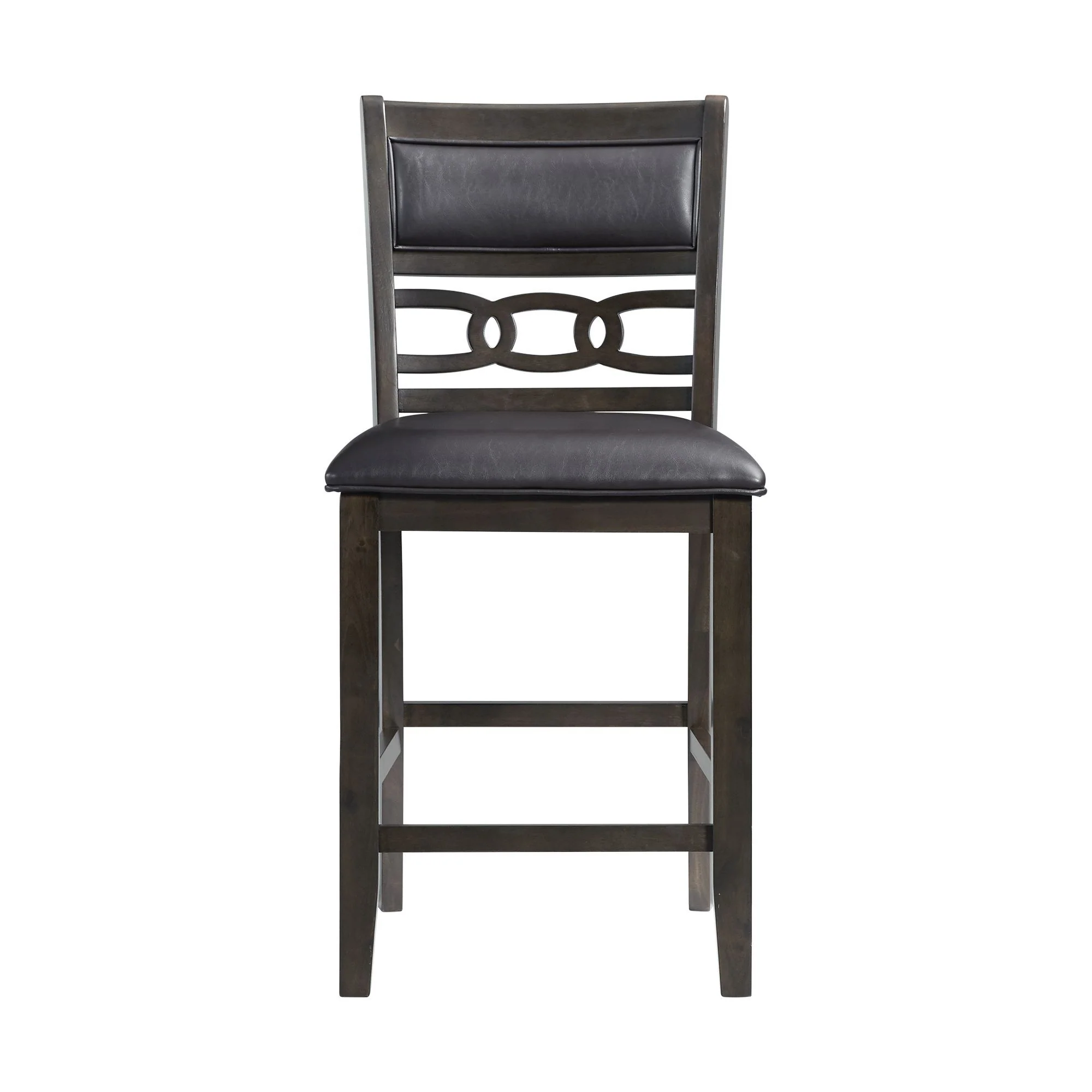 Amherst - Counter Height Faux Leather Side Chair (Set of 2) - Walnut - Image 2