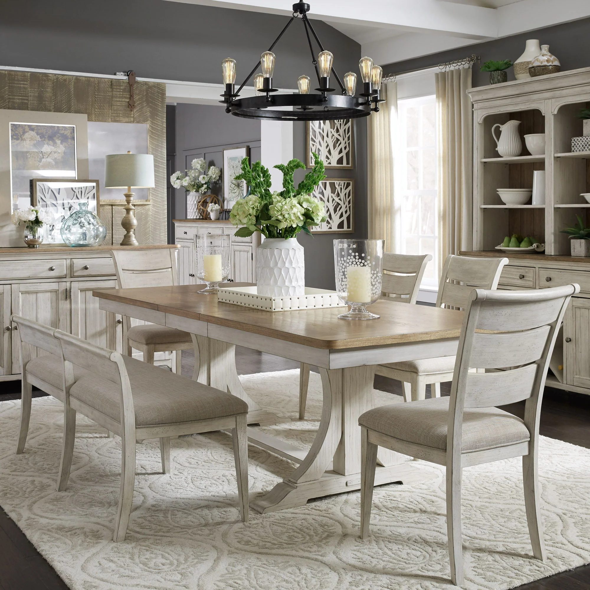 Farmhouse Reimagined - Trestle Table Set - Image 2