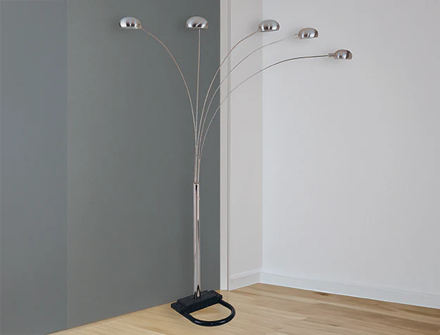Pewter Shade Floor Lamp 82"h - Image 1