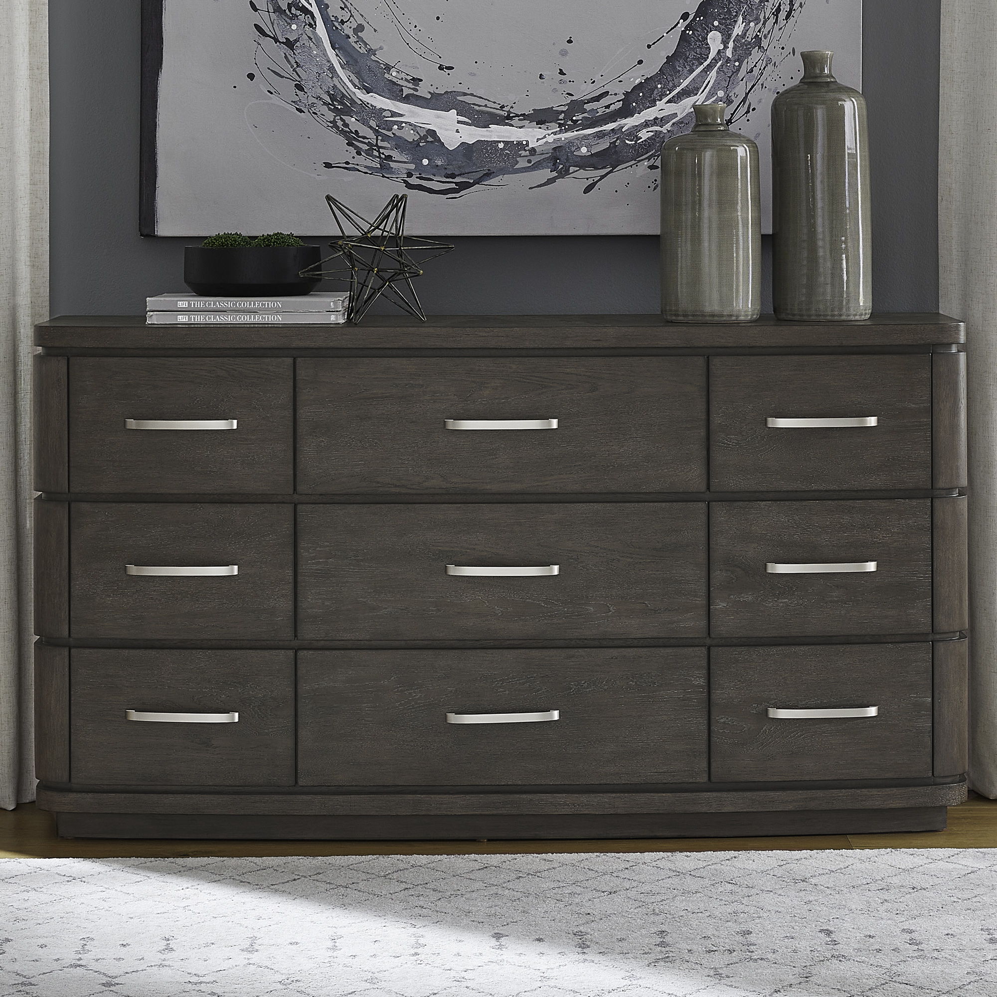 Cascade Falls - 9 Drawer Dresser - Satin Espresso - Image 1