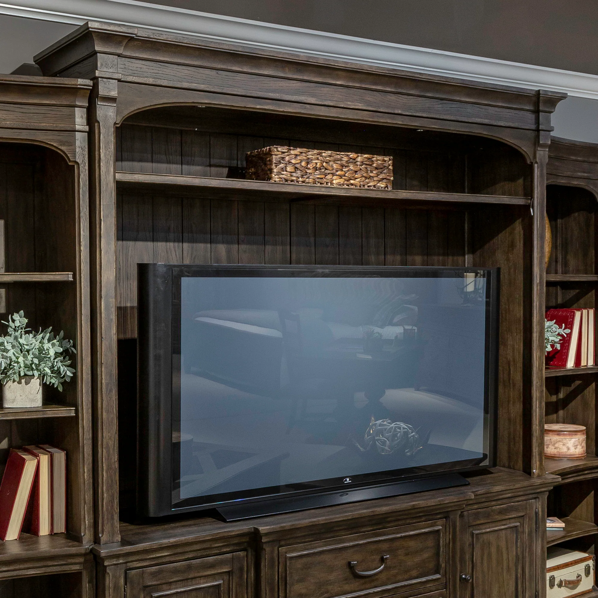 Paradise Valley - Entertainment Hutch - Saddle Brown - Image 1