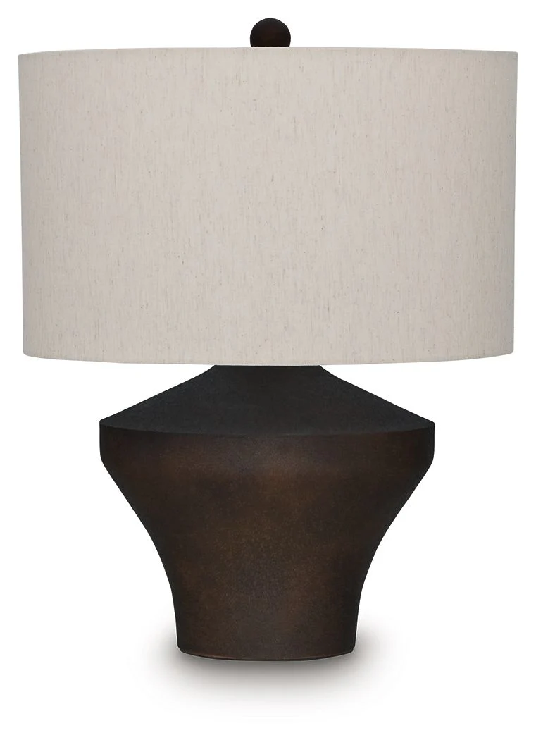 Dolanham – Metal Table Lamp – Distressed Brown