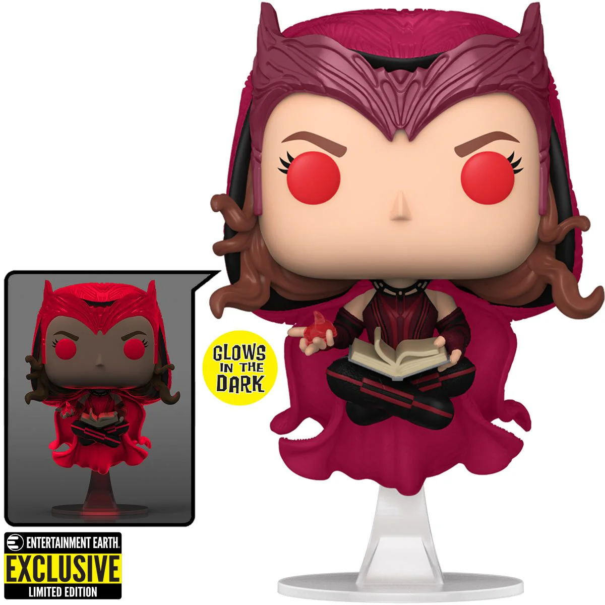 Funko Pop! Marvel: WandaVision - Scarlet Witch #823 Glow-in-the-Dark Entertainment Earth Exclusive - Image 3