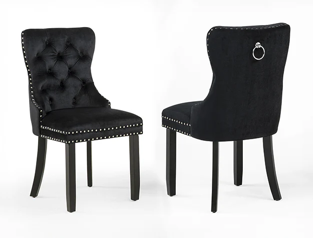 Arabella Accent Chair Black Velvet - Image 1
