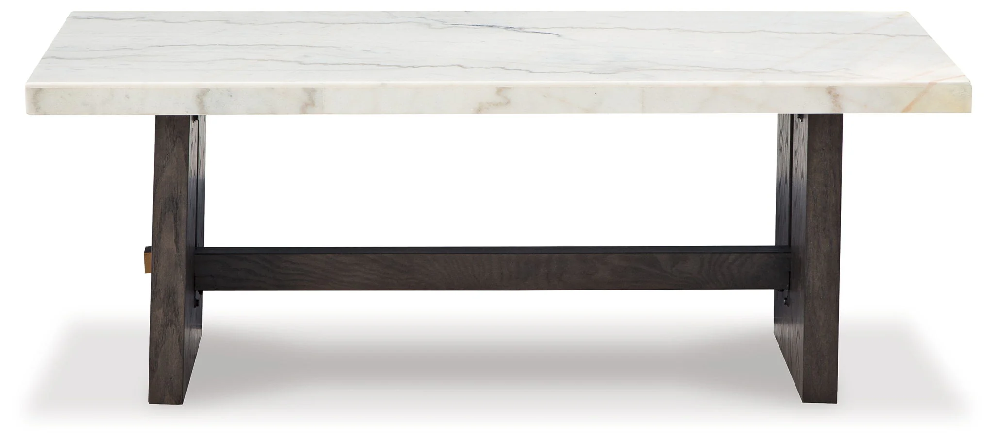 Burkhaus - Rectangular Cocktail Table - White / Dark Brown - Image 2