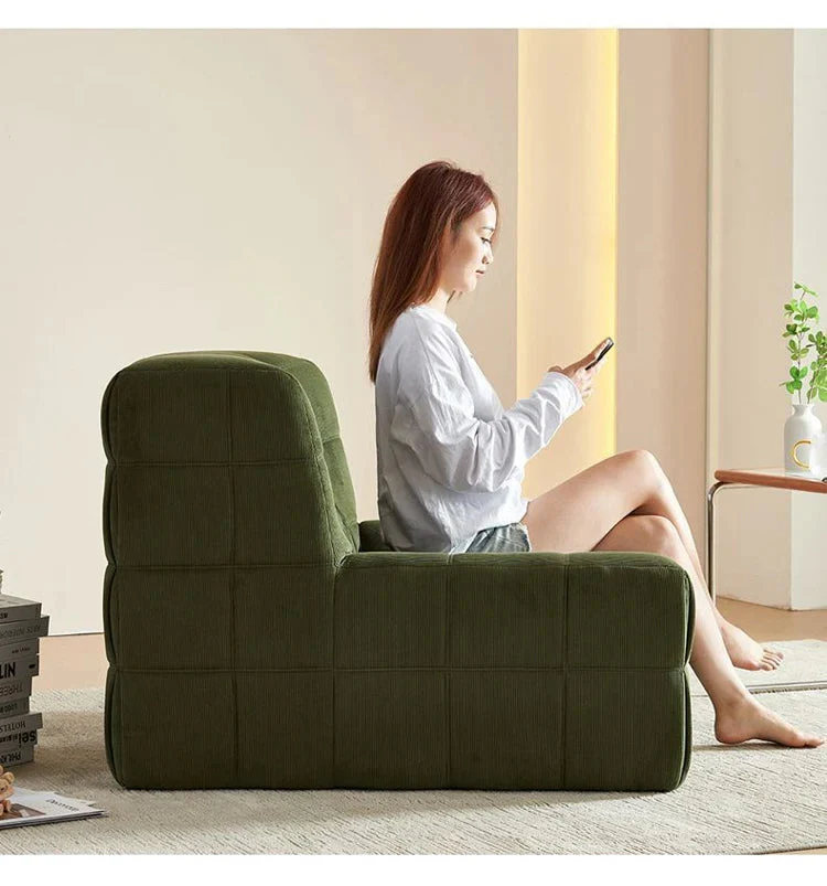 Modern Minimalist  Cube-Style Convertible Modular European Lounge Chair - Image 3