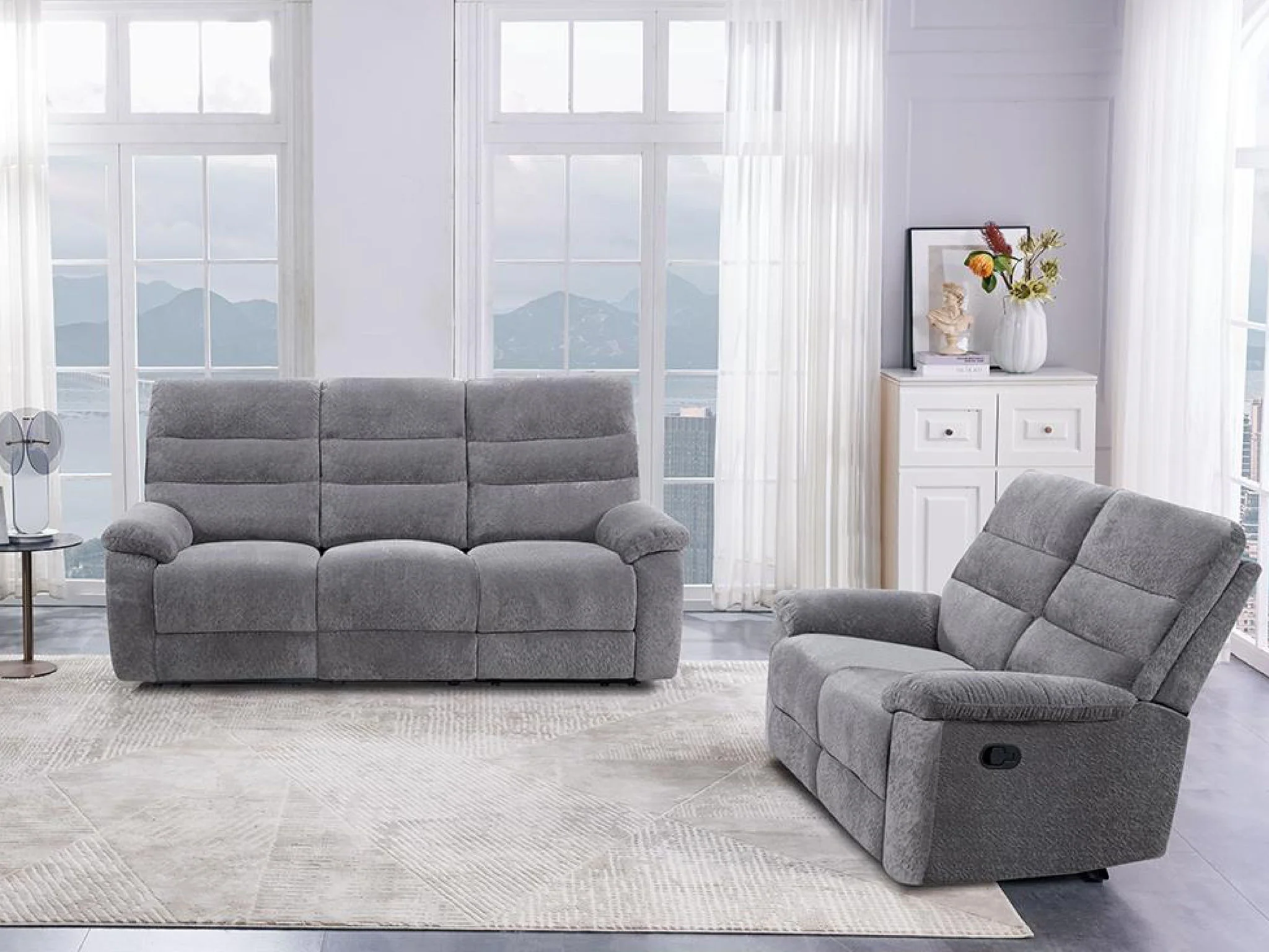 Manwah Manual Sofa Cozy - Gunmetal - Image 1