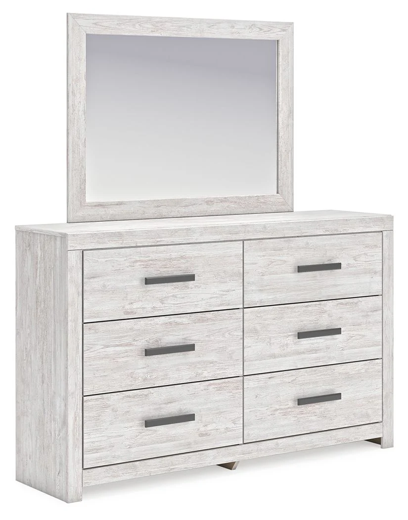 Cayboni – Dresser And Mirror – Whitewash