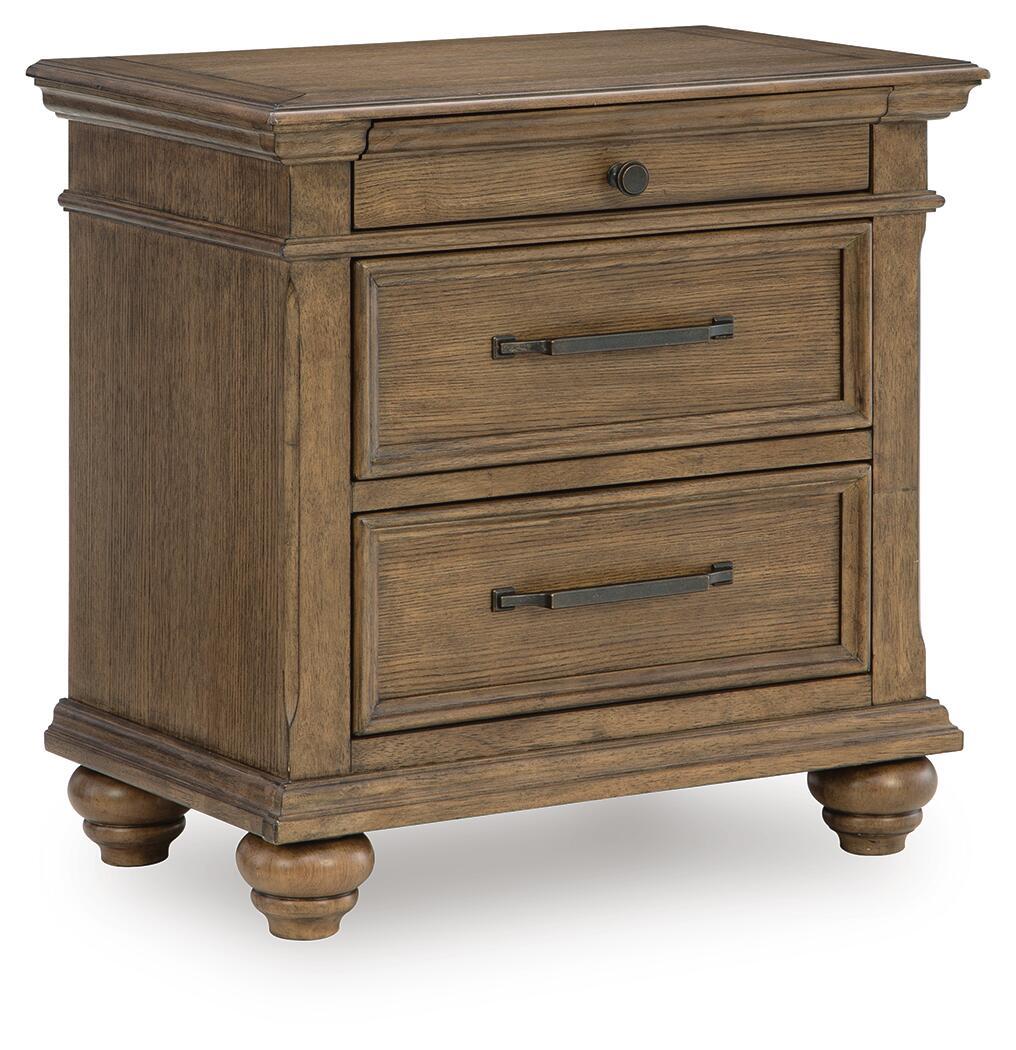 Karallin - Three Drawer Night Stand - Medium Brown - Image 1