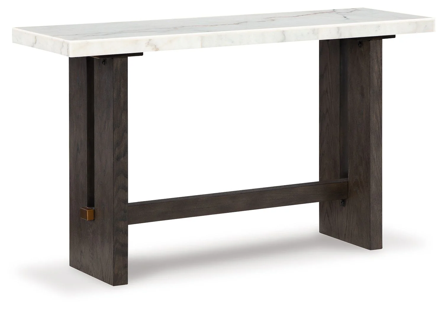 Burkhaus – Sofa Table – White / Dark Brown