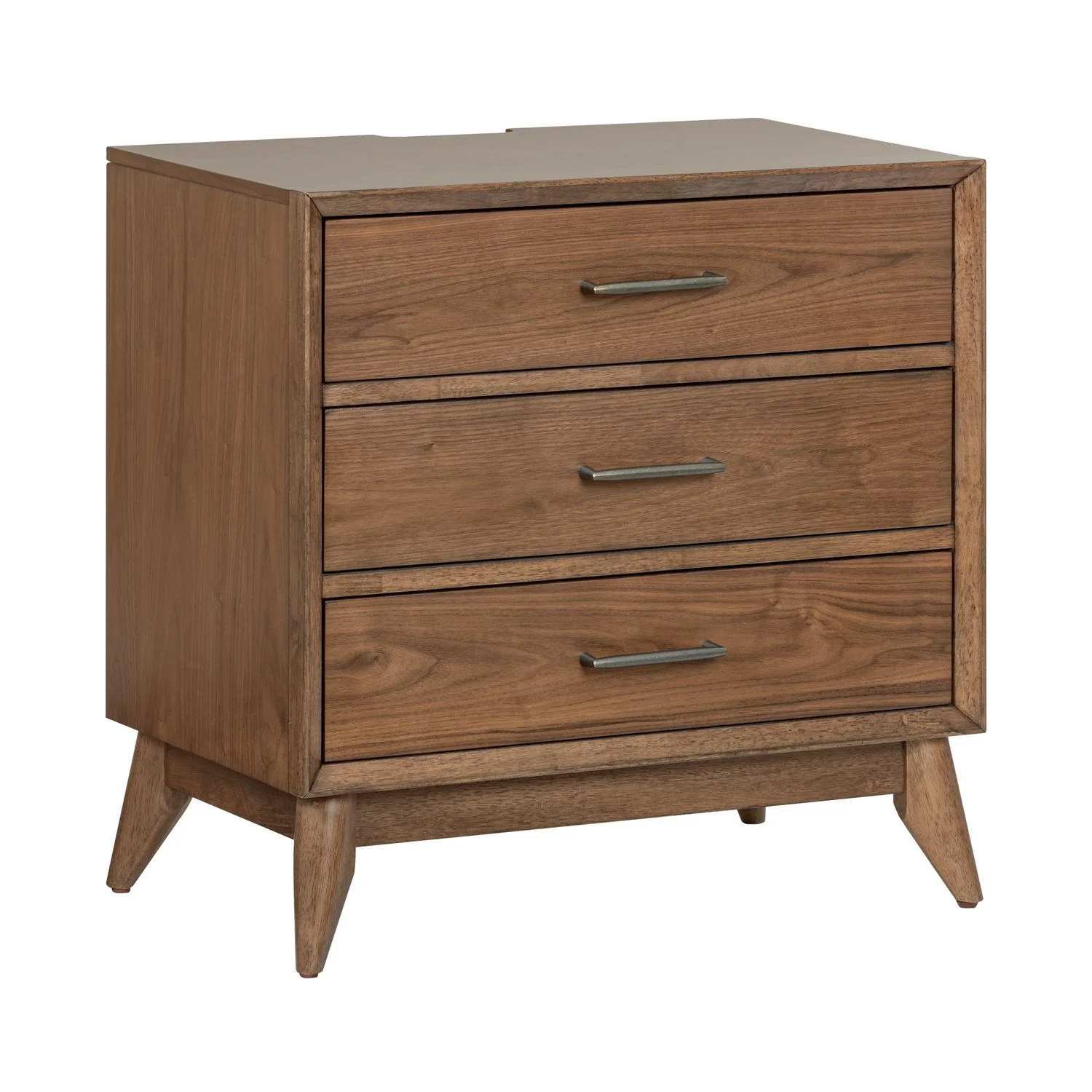 Century Modern - Nightstand With Charging Station - Walnut - Image 2