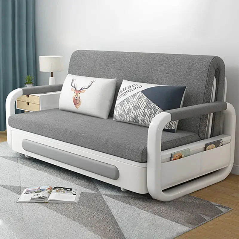 Modern Space-Saving Built-In Storage Sofa Bed - Image 1
